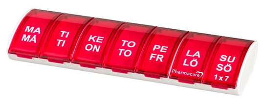 Pharmacare lääkeannostelija 12 kpl single