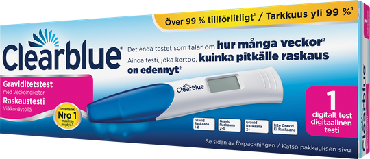 Clearblue Digital raskaustesti 1 kpl viikkonäytöllä