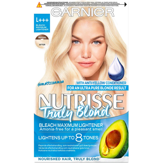 Garnier Nutrisse Truly Blond L+++ Ultimate Platinum Blonde, Garnier Vaaleat hiukset