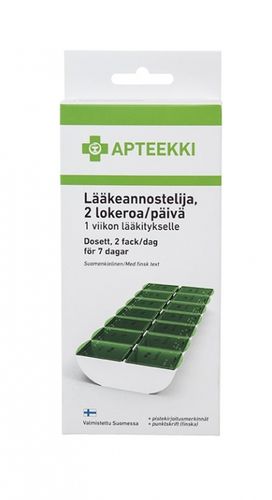 Apteekki Lääkeannostelija 2 lokeroa/päivä
