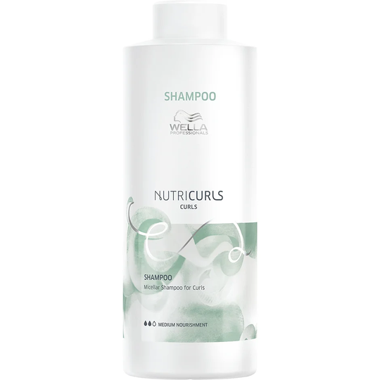 NUTRICURLS Micellar Shampoo for Curls, 1000 ml Wella Shampoo