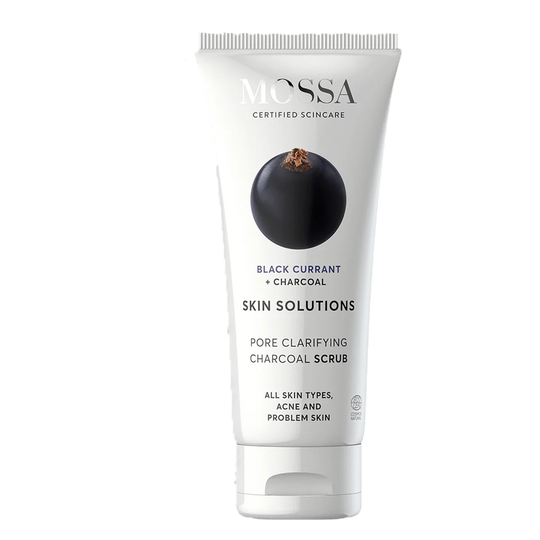 MOSSA Skin Solutions Pore Clarifying Charcoal Scrub | Kasvokuorinta
