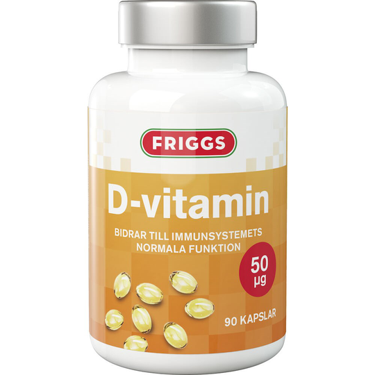 Friggs D-vitamiini 50ug 90 kapselia
