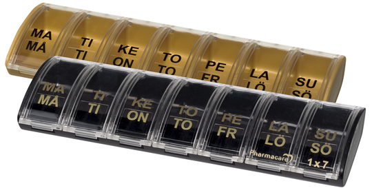 Pharmacare lääkeannostelija 12 kpl musta/kulta