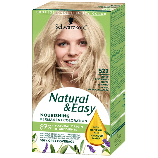Natural & Easy 523 Ljus Isblond, Schwarzkopf Hiusvärit & suoravärit